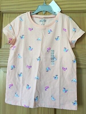 NWT Oshkosh Swan Tee Shirt Top Girls Short Sleeve Pink many sizes