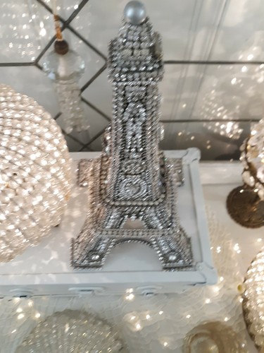 Eiffel Tower Vintage Rhinestones, Shabby Chic, Paris