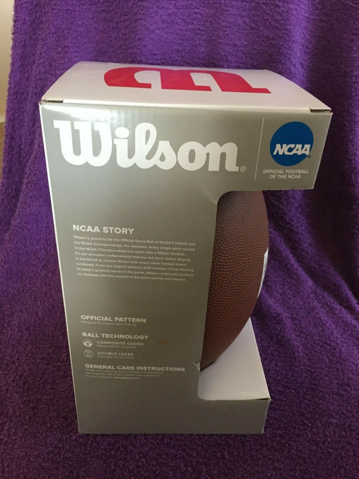 Wilson NCAA Reaction Official Size Football 14+ Years Composite Material   NEW