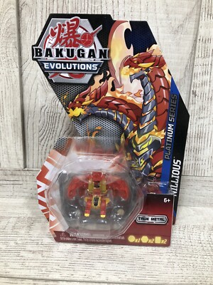New PYRUS NILLIOUS Bakugan EVOLUTIONS Platinum Series Figure TRUE METAL Red