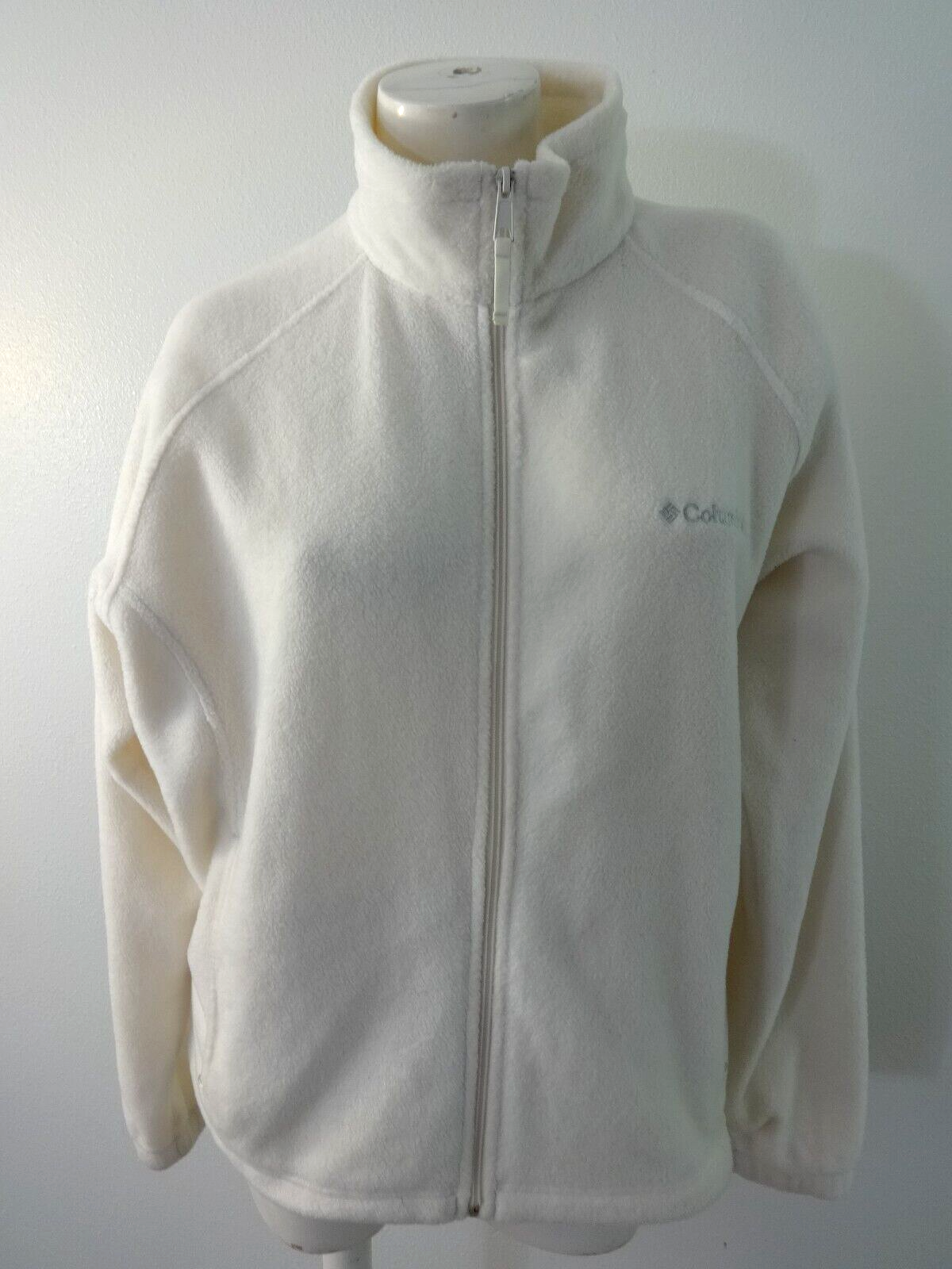 COLUMBIA WOMENS FULL ZIP FLEECE JACKET DRAW STRING BOTTOM
