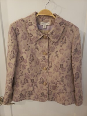 NWT Casual Corner Gray Lavender Jacket Size 12