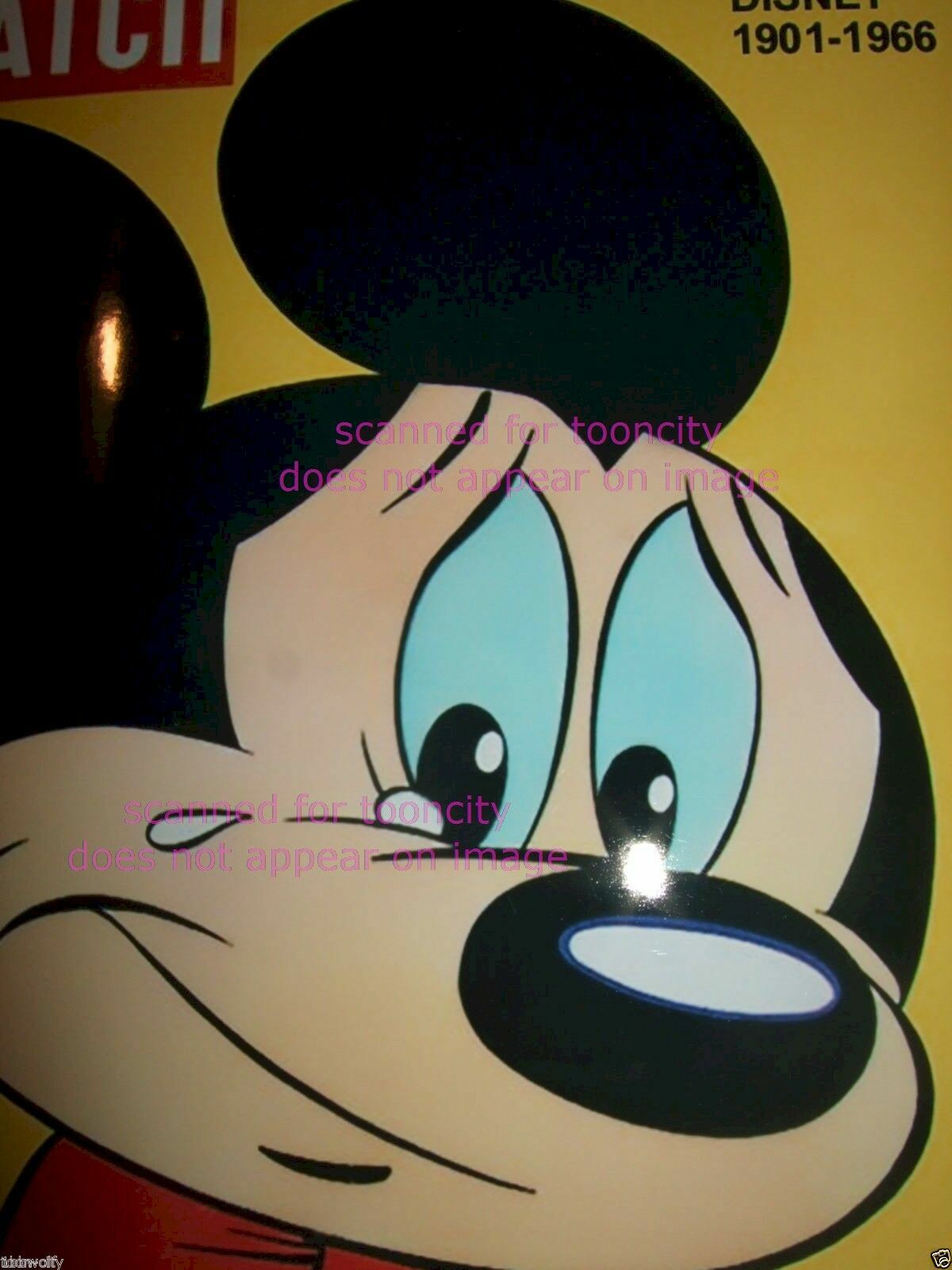 Walt Disney Waiting for the Moment 版画 ⭕Death of Walt Disney Crying Mickey Mouse Paris Match NEW