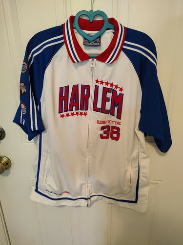 希少 Harlem Globetrotters Platinum Fubu VTG Platinum FUBU Harlem Globetrotters 75th Anniv. Lemon #36