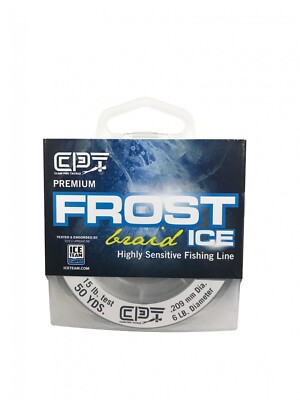 Clam FROST ICE Premium Braided Ice Fishing Line - Color Smoke - 6 LB Test