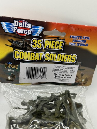 Delta Force Combat Soldiers 35 Piece Green Army Figures Plastic 2" Soldiers