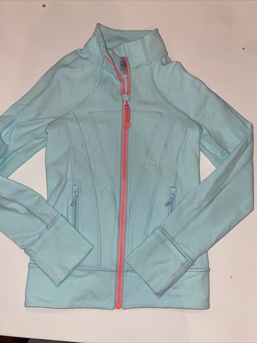 Sz 6 Ivivva By Lululemon Girls Aqua Pink Girls Zip Jacket | eBay