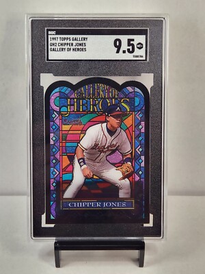 1997 Topps Gallery GH2 Chipper Jones Gallery Of Heroes SGC Mint + 9.5 HOF Braves