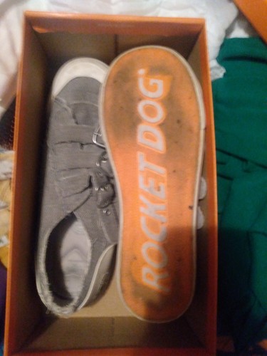 Rocket Dog Shoes Womens 9 Jolissa Buckle Straps Comfort Sneakers Gray Fabric