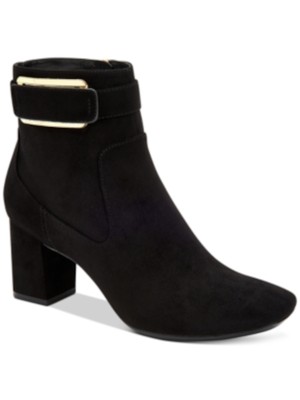 

CALVIN KLEIN Женские черные ботильоны Cettee Western Inspiration с круглым носком, Черный, E09079