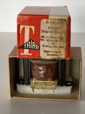 TRIAD Power Transformer F-145XP Sec 38 - 76 VAC CT ..06 .12 amp Prim 115v  PC