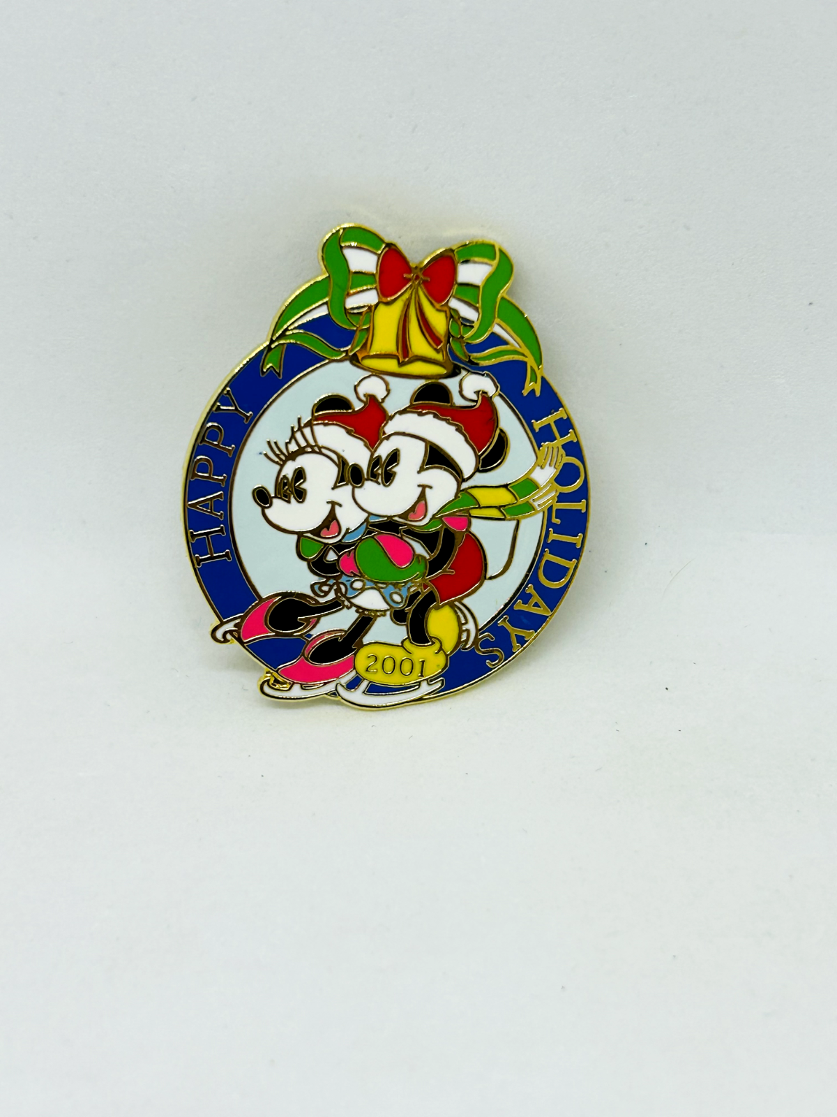 Mickey & Minnie Skating Cast Member Happy Holidays 2001 DLR