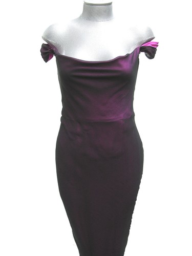 richard tyler leather dress Perfectly Minimalist 1990s Richard Tyler Couture Sleek Sweetheart Neck   Shrimpton Couture
