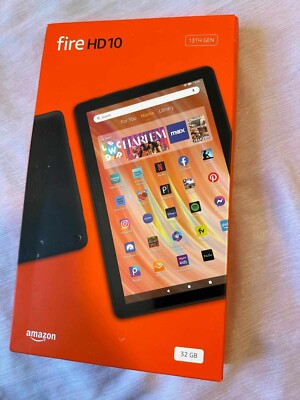 Amazon Fire HD 10 (13th Gen) 32GB, Wi-Fi, 10.1'' - Black (with Lockscreen Ads)
