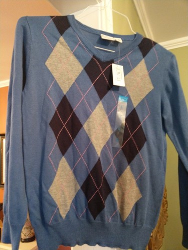 Boys Children's Place Easter Sweater NWT Blue Gray Pink Long Sleeved Large 10-12