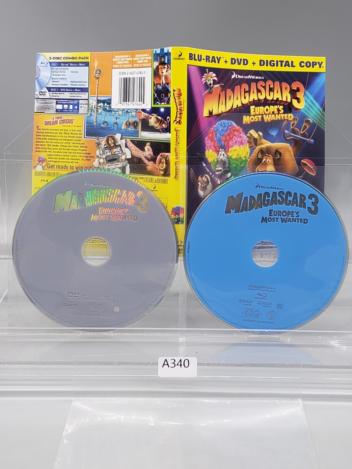 Madagascar 3: Europes Most Wanted (Blu-ray/DVD) No Case No