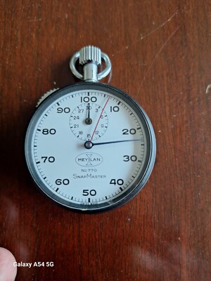 Swiss Meylan SnapMaster Split Second Stopwatch Model 770, 9 Jewels Open Face
