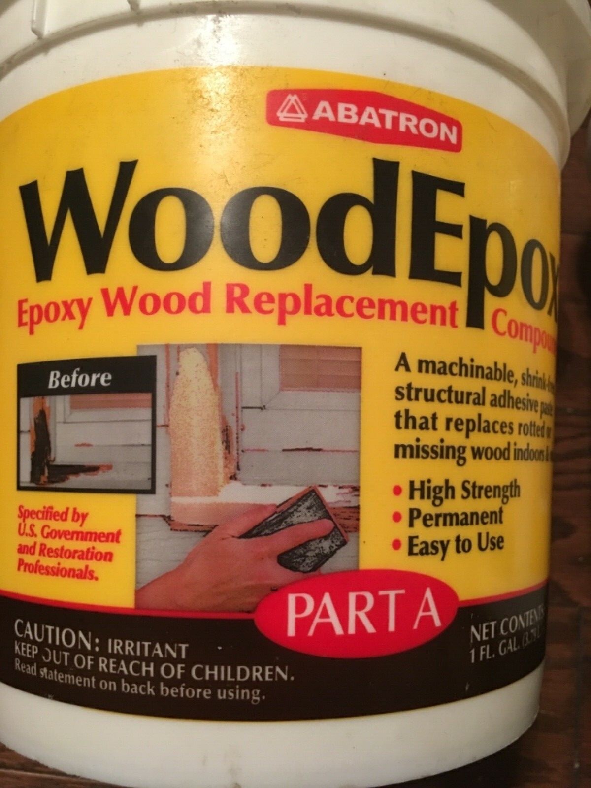 New, abatron WE2gkr epoxy wood replacement compound woodepox kit 2 gallon