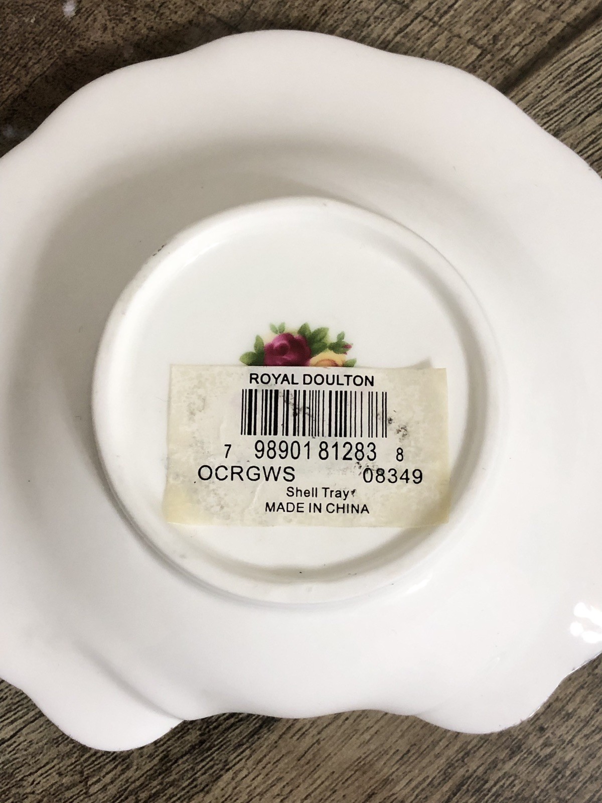 ROYAL ALBERT OLD COUNTRY ROSES SHELL VANITY TRINKET TRAY ~ w/ Original Sticker