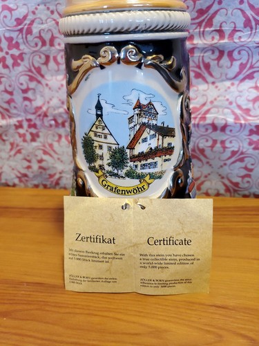 NEW Small German Zoller DEUTSCHLAND Grafenwohr Beer Stein Pewter Lid Vintage Vtg