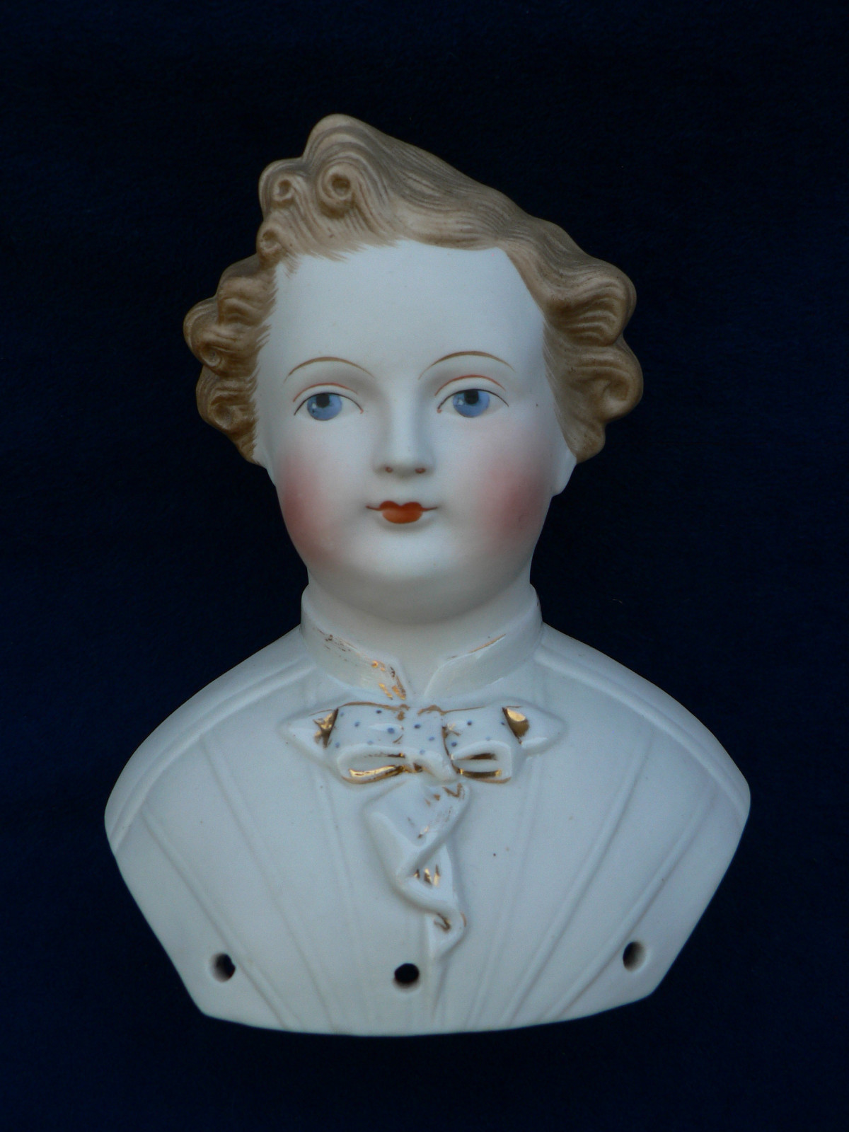 Antique Rare Dresden Parian Man Doll German Boy Excellent 19.5