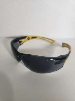 Bolle Rush+ Safety Glasses, Black/Yellow Frame, Smoke Anti-fog Lens with bolle b