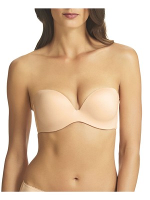 

FINE LINES Intimates Бежевый формованный бюстгальтер средней степени покрытия с глубоким вырезом, MM017