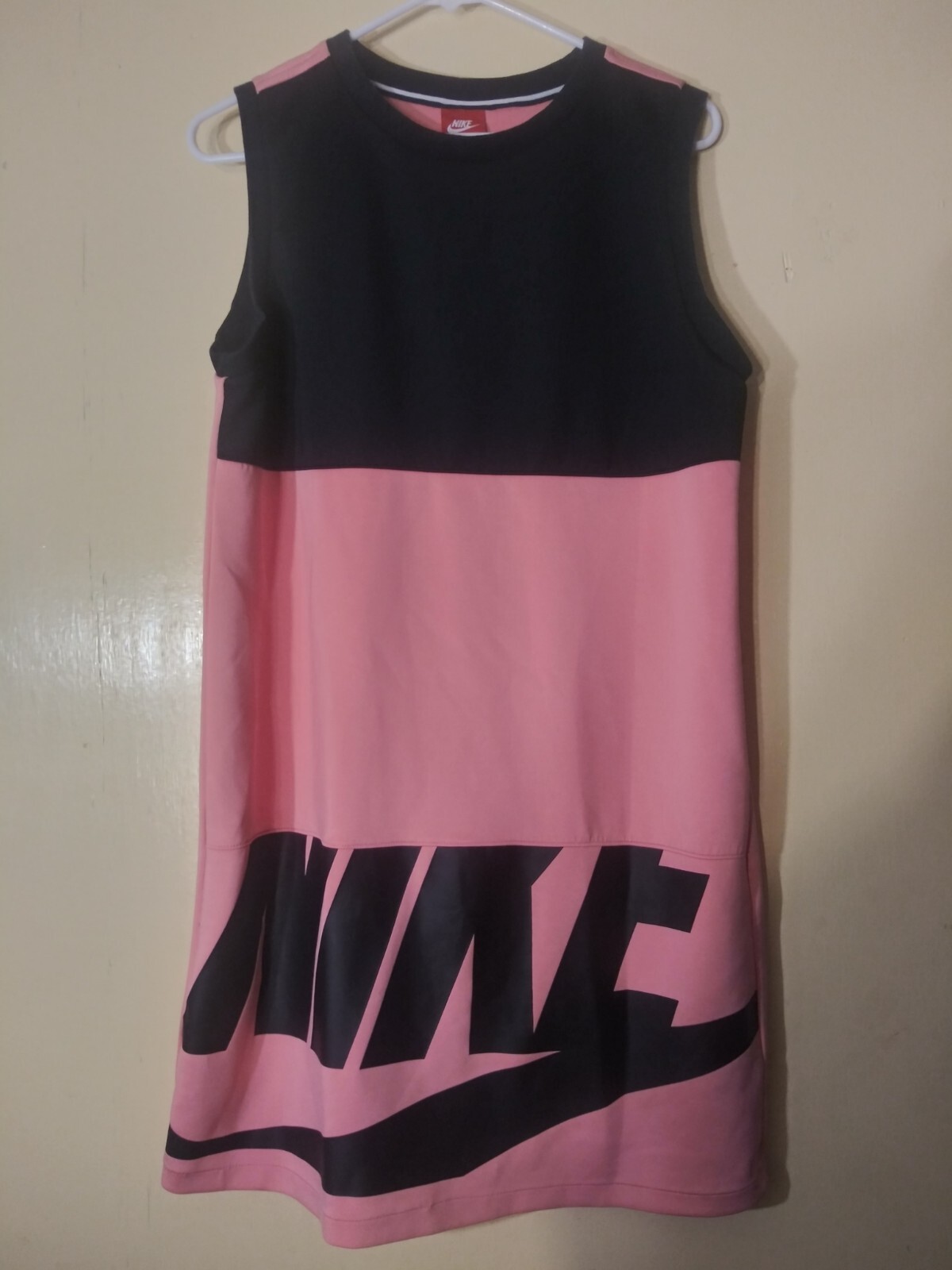pink and black nike dress