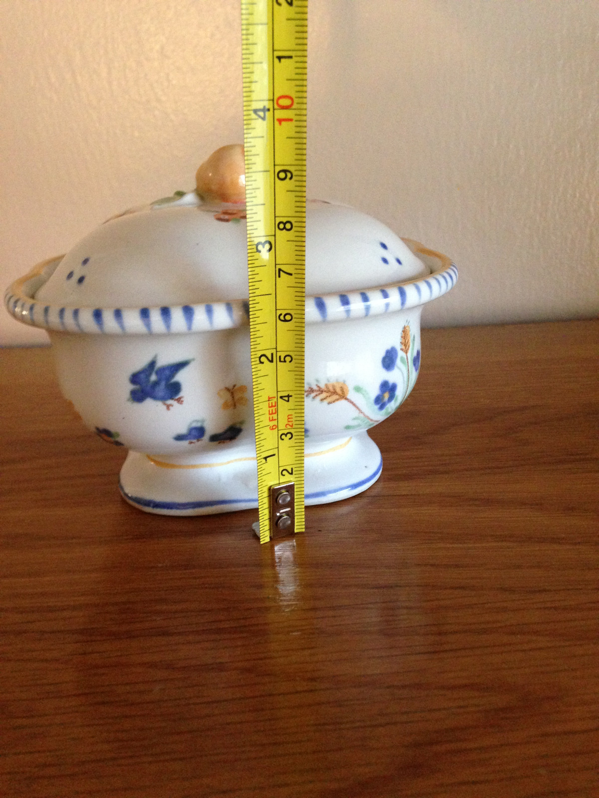 COLLECTABLE- HAND PAINTED CANDY OR MINT BOWL FROM THE PROVENCE COLLECTION