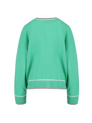 Pre-owned Msgm Cropped Cardigan In Green