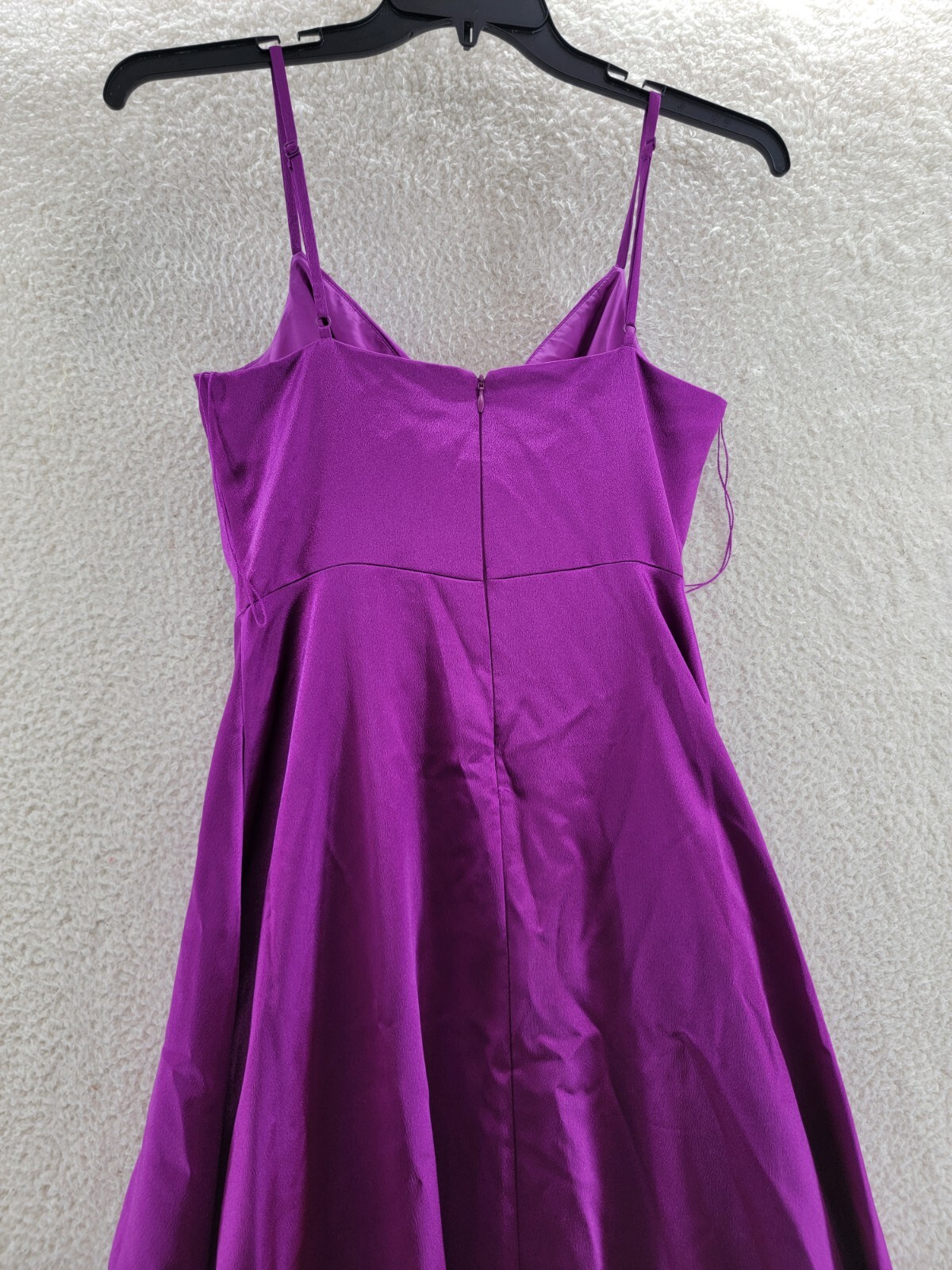 Aidan by Aidan Mattox Twist Front Mermaid Gown Women's 8 Purple Adjustable Strap - Picture 9 of 12