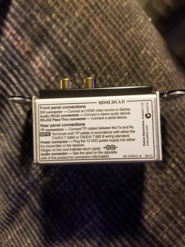 Extron Hdmi 201 A D TX black