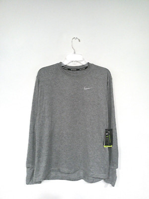 NEW Nike Dri-FIT Element Womens Running Crew Size XL Gray Long Sleeve Tee CU3277