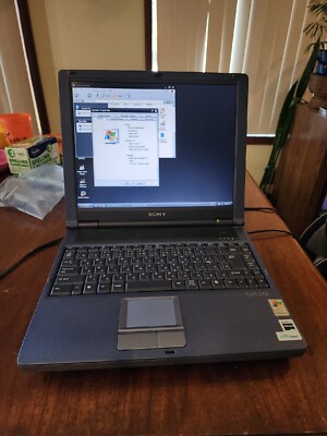 Sony Vaio Vintage Gaming Laptop Mobile Athlon Xp 1800+ Nvidia Geforce 420 Go