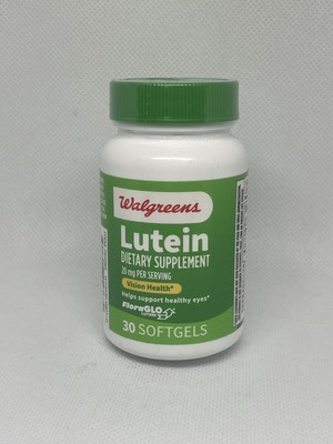 Walgreens Lutien 20mg Vision Health Eye Support 30 Softgels - EXP 10/25