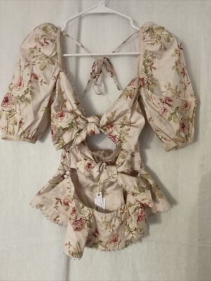 V. Chapman Geneva Blouse Pink Rose Size 6 NWT
