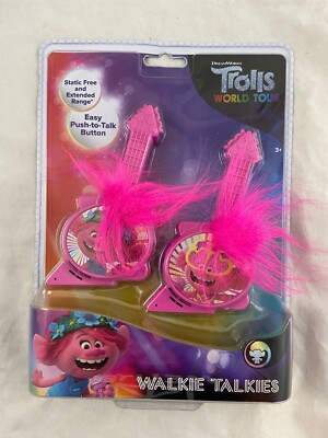 TROLLS - WORLD TOUR - WALKIE TALKIES - 2 WAY HANDHELD RADIOS - NEW