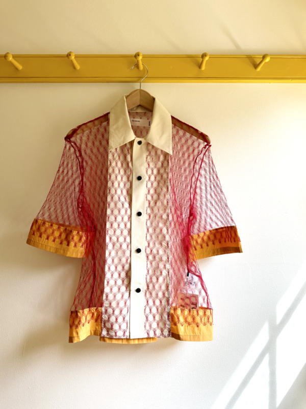 TOGA ARCHIVES "Tulle Lace SS Shirt" dress blouse 38 Japan