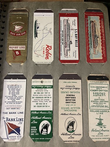 Lot of 50 Vintage Matchbook Covers Oil Boats Restaurant Banks Hotels Bars Random