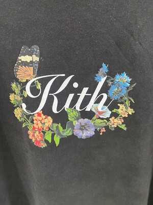 Kith Monarch Flower Wreth & Butter Vintage T shirt ''Black'' SZ L