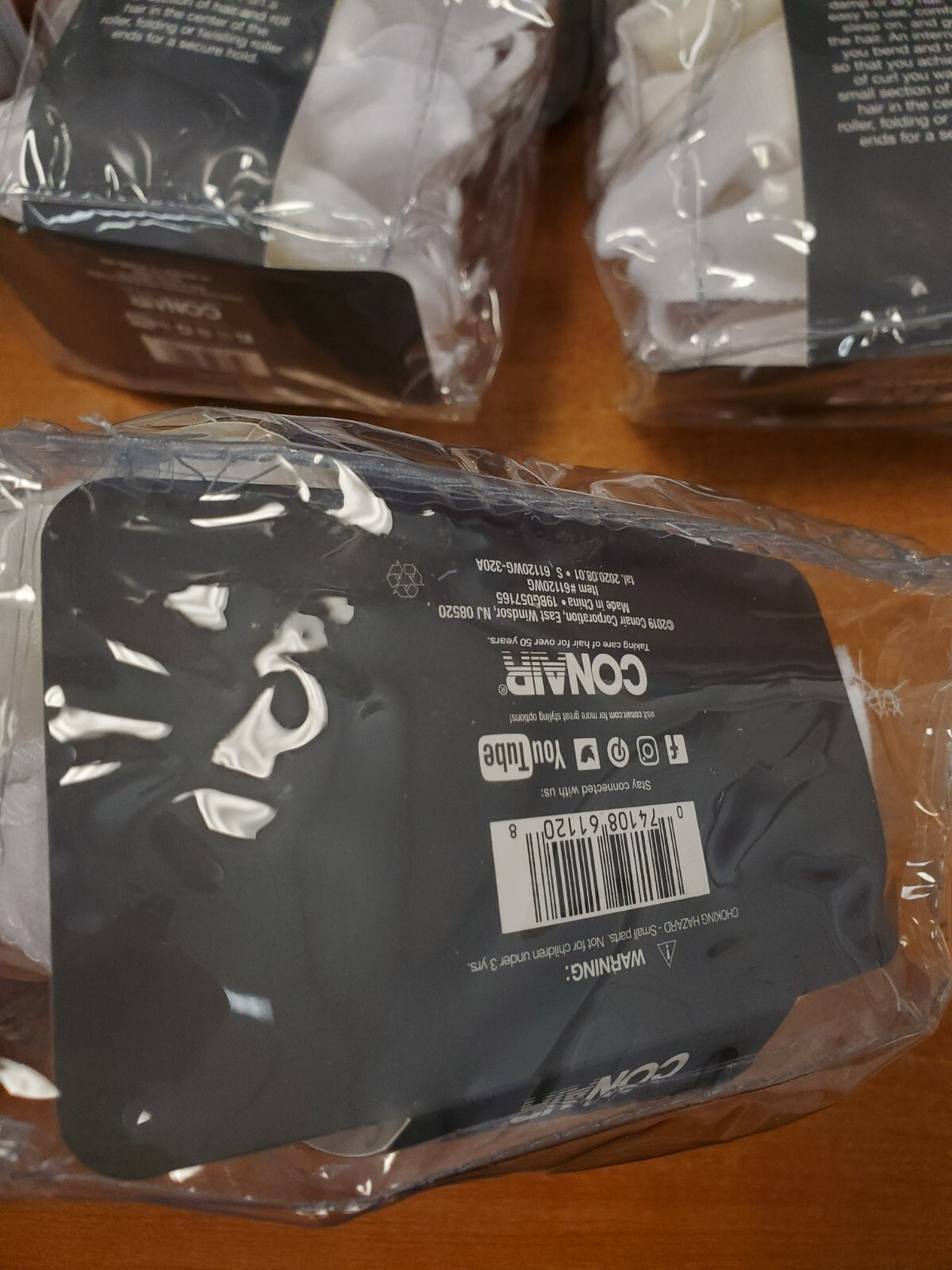 4 Pks of 18: Conair  Pillow Soft Rollers Curlers 72 White Sleep Rollers 1208 F