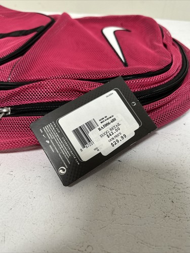 Nike Brasilia 6 Training Backpack - PINK Teal Mesh Clear See Through BA5006