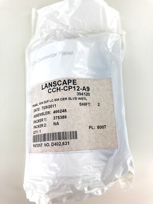 NOS - Corning CCH-CP12-A9 Panel 6 LC Duplex 12 Fiber Singlemode/SM OS2 NEW