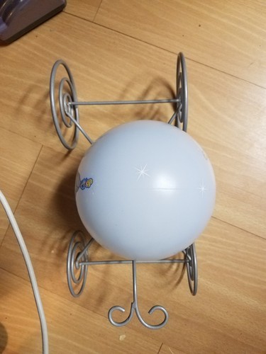 Disney Cinderella Carriage Desk Lamp Battery Operated. Color Changing Globe