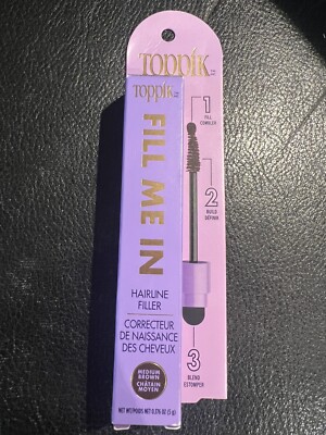 Toppik NEW Fill Me In Hairline Filler MEDIUM BROWN for Thicker Looking Hair