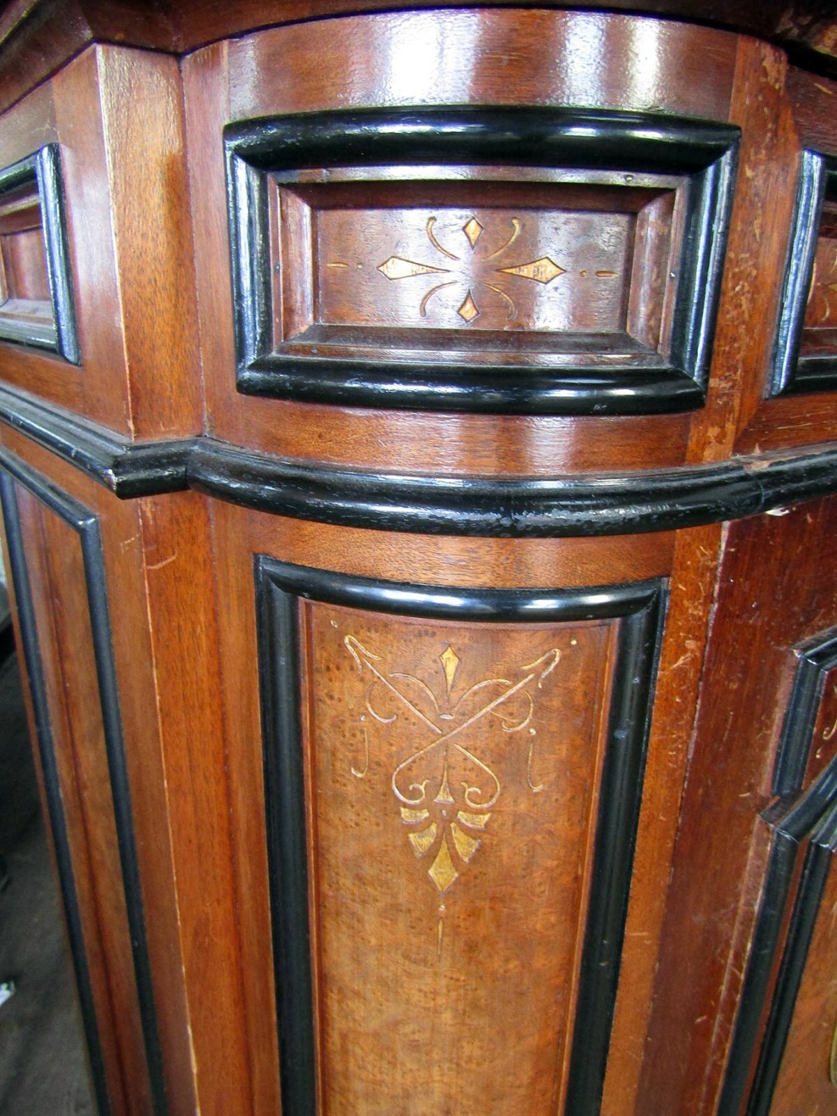 VICTORIAN RENAISSANCE REVIVAL WALNUT CREDENZA W BRONZE PLAQUE