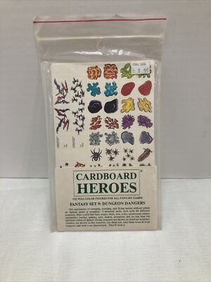 Cardboard Heroes Fantasy Set 9 Dungeon Danger Steven Jackson Games - Complete