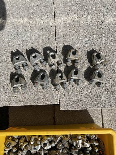 10 Drop Forged Hot Dip Galvanized Wire Rope Clips,  3/8