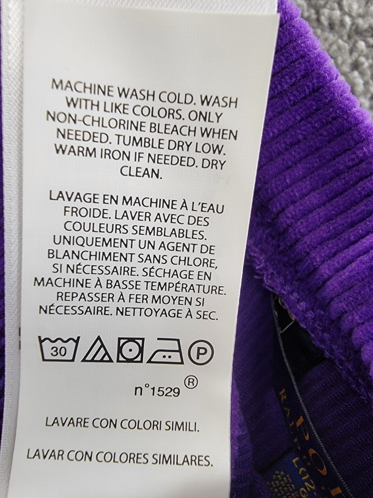 Polo Ralph Lauren Tiered Corduroy Skirt Big Girls L 12-14 Opulent Purple Pull On - Picture 13 of 15