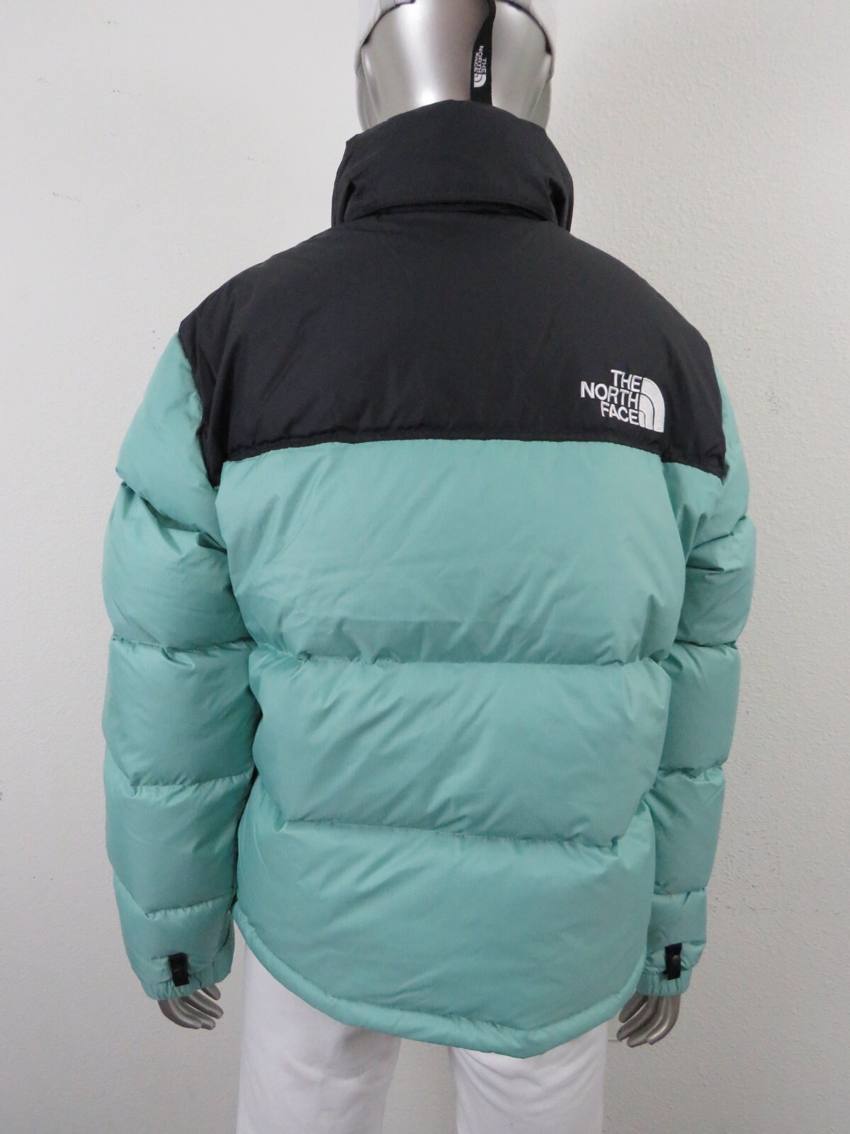 Pre-owned The North Face Womens  1996 Retro Nuptse Puffer 700-down Hooded Jacket - Wasabi In Wasabi / Tnf Black / Tnf White Logo